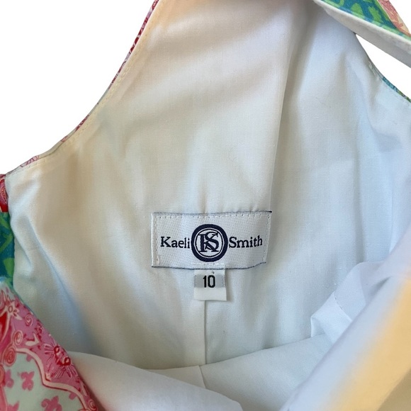 Kaeli Smith coastal patchwork sleeveless sheath dress size 10 - Picture 3 of 7